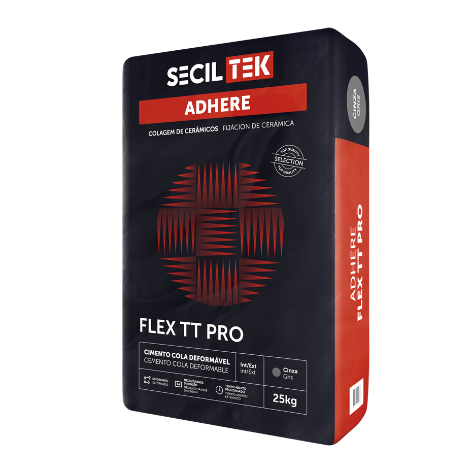 Seciltek Adhere Flex TT Pro – Vervormbare Tegellijm voor Grote Keramische Tegels - C2 TE S1 - 25kg (60)
