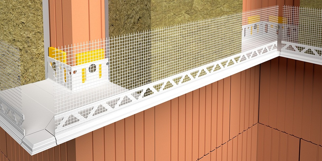 Verstelbaar Sokkelprofielsysteem 60–320 mm – Combi Start- & Afwerkingsprofiel voor ETICS (2 m per profiel)