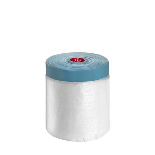 Kip 3833 Textieltape met Afdekfolie Masking-Tec – 110cm x 20m – Masker voor Binnen & Buiten