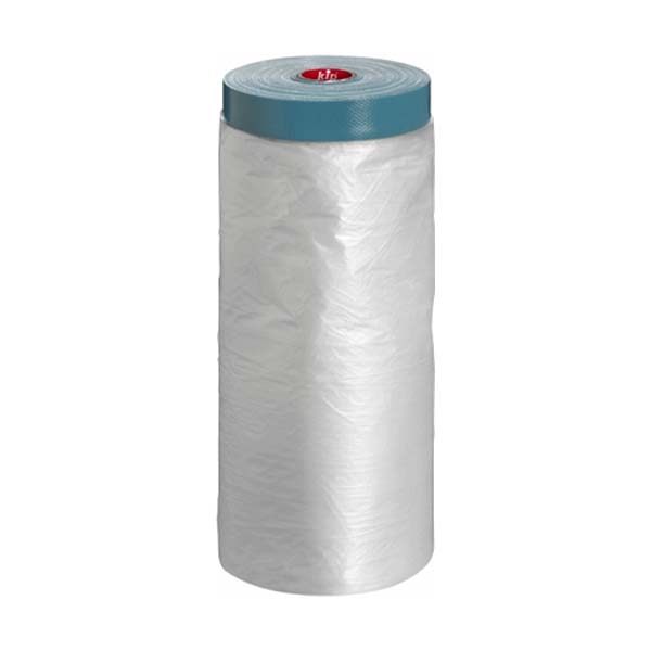Kip 3833 Textieltape met Afdekfolie Masking-Tec – 260cm x 17m – Masker voor Grote Oppervlakken
