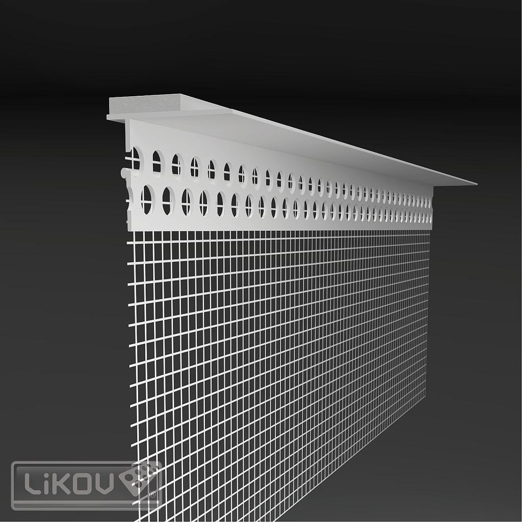 Profilé d'appui de fenêtre avec filet - PVC - 2m (1 pièce - collection uniquement)