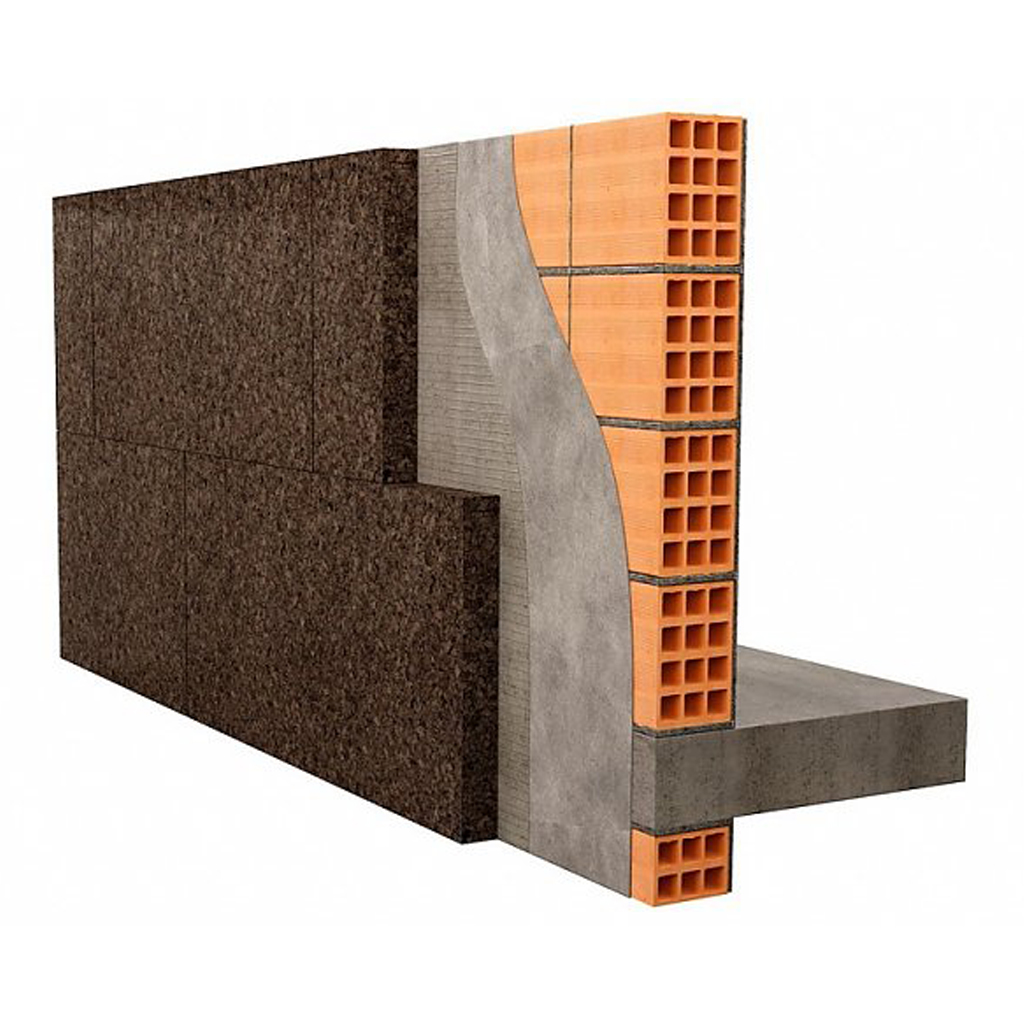 GEVELKURK PS-Q4 Pro Suber - MDFacade ZICHTKURK - Decoratieve Kurkisolatieplaat - 100cm x 50cm (0,5m2)  - 140kg/m3 - 0.043
