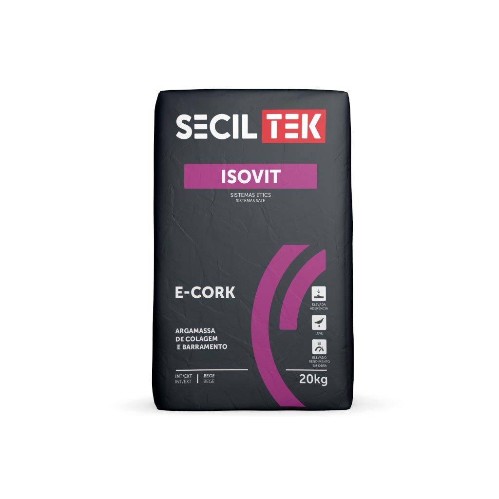 Seciltek Isovit E-CORK - ETICS kleefmortel met kurk - grof - 20kg (60)