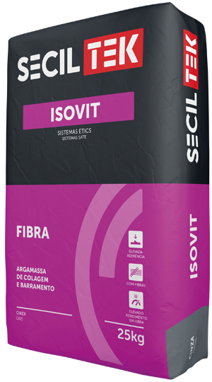 Seciltek Isovit FIBRA - Mortier colle fibré SITE - ciment gris - 25kg (60)