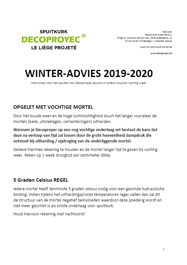 Decoproyec Winteradvies 2019-2020