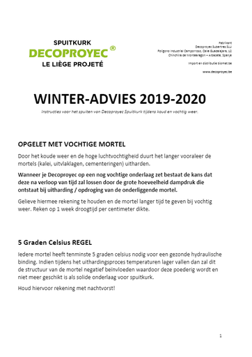 Decoproyec Winteradvies 2019-2020